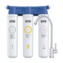 Фильтр под мойку Барьер Эксперт Слим Базовый Био для воды нормальной жесткости быстросъемный 3 ступени кран в комплекте