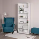 Стеллаж с секциями Шведский стандарт Варма Стэнд 80 78.4x198x28 см ДСП цвет белый