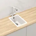 Мойка для кухни врезная KONSENSA 46x31 см глубина чаши 20 см кварц цвет белый