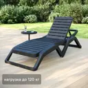 Шезлонг Scirocco 187x71.4x45 см пластик цвет антрацит