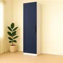 Шкаф распашной Лион Байонна индиго с 2 полками и 1 штангой 40х232,2х54,5 ЛДСП каркас белый