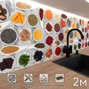 Стеновая панель матовая Фартукофф ФФ - 274 200x60x0.1 см ПВХ цвет разноцветный