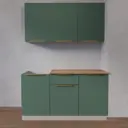 Кухонный гарнитур Vesta Ккэ1.5-мялф 150x2.17x60 см ЛДСП цвет темно-зеленый