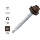 Саморезы кровельные по дереву DILWIS оцинкованные с буром 4.8x51 мм на вес RAL 8017