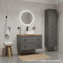 Тумба подвесная под столешницу Iddis Torr TOR80DBi95 80 см цвет темно-серый