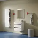 Тумба с раковиной Iddis Zodiac X ZDX60W0i95K подвесная 60 см цвет белый, раковина 4076000i28