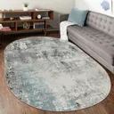 Ковер Avalon Carpet Amber 36540A Blue овал 200x290 см полипропилен