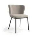 Стул La forma Ciselia 45x75x43 см текстиль цвет серый