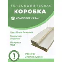 Дверная коробка Uberture Багетная Классика Лофт телескопический 2100х75х28мм лофт бежевый 3шт