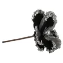 Новогоднее украшение Магнолия 936376 ПВХ 10x12 см серый