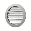 Решётка вентиляционная наружная ERA Street Line круглая с металлической сеткой с фланцем D125 алюминий