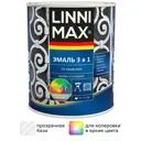 Грунт-эмаль по ржавчине 3 в 1 Linnimax цвет белый полуматовый база Б1 0.75 л