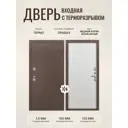 Дверь входная Дверипро Термо правый 205x96см цвет ясень белый/медный антик
