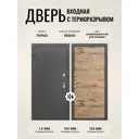 Дверь входная Дверипро Термо левый 205x86см цвет дуб пацифик/серебряный антик