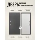 Дверь входная Дверипро Термо правый 205x86см цвет ясень белый/серебряный антик