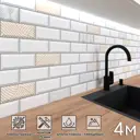 Стеновая панель Фартукофф ФФ - 471 400x60x0.1 см ПВХ цвет разноцветный
