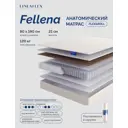 Матрас Lineaflex Fellena 90x190x21 см независимый пружинный блок, односпальный