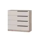 Комод Bts Комод 4 ящика 90.2x37.2x83.3 см ЛДСП цвет дуб смоки/кашемир