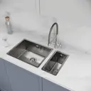 Мойка для кухни врезная М8S Delinia 50x40 см глубина чаши 19.1 см нержавеющая сталь цвет сатин