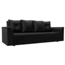 Диван раскладной Лига диванов 228x83x79 см эко-кожа цвет черный
