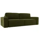 Диван раскладной Лига диванов 252x88x116 см вельвет цвет зеленый