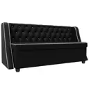 Диван кухонный Лига диванов Лофт 188x85x67 см экокожа цвет черный 104564