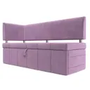 Диван кухонный Лига Диванов Стоун 115944L 182x87x65 см микровельвет цвет сиреневый