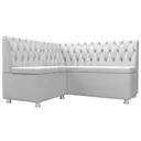 Диван кухонный Лига Диванов Мирта 107606L 151x90x125 см экокожа цвет белый