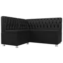 Диван кухонный Лига Диванов Мирта 107608L 151x90x125 см экокожа цвет черный