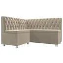 Диванов угловой Лига Диванов 107594L Мирта 151x90x125 см микровельвет цвет бежевый