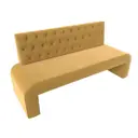 Диван кухонный Лига Диванов Кармен люкс 200x88x60 см микровельвет цвет желтый