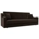 Диван раскладной Лига диванов 208x87x80 см вельвет цвет коричневый