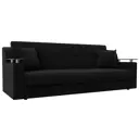 Диван раскладной Лига диванов 208x87x80 см вельвет цвет черный