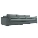 Диван раскладной Лига диванов 372x90x116 см рогожка цвет амур 07 серый