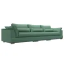 Диван раскладной Лига диванов 372x90x116 см рогожка цвет амур 11 зеленый
