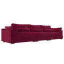 Диван раскладной Лига диванов 372x90x116 см вельвет цвет бордовый
