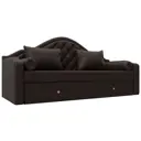 Диван раскладной Лига диванов 210x111x84 см эко-кожа цвет коричневый