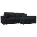 Диван угловой Лига диванов Лига-055 НПБ 246x160x92 см замша цвет joly 16 темно-серый