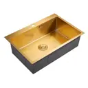Мойка для кухни врезная Milacio Denia 750 51x75 см глубина чаши 22 см нержавеющая сталь цвет золото