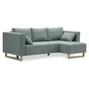Диван Ладья Каперс 239x90x150 см велюр цвет мятный