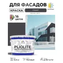 Краска-эмаль фасадная всесезонная Malare Pliolite по дереву бетону ОСБ плит быстросохнущая цвет RAL 7024 графитово-серый(темный) матовая 12.5 кг