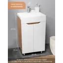 Тумба с раковиной в ванную Gardahome AR-T50-W/PW2 50 напольная белый/дуб крафт золотой