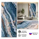 Панель ПВХ DePlast Гибкий мрамор Stone №33 серо-синий 2800x1140x1мм 3.36м²