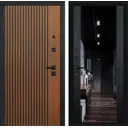 Входная дверь Labirintdoors Шторм 205x88см левый цвет черный кварц/дуб кантри темный с зеркалом
