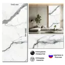 Панель ПВХ DePlast Гибкий мрамор White night глянцевый бело-серый 2800x1140x1мм 3.36м²
