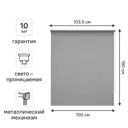 Штора рулонная Kreaforta Amur 100x190 см серая