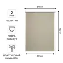 Штора рулонная блэкаут Kreaforta Vorga 80x160 см серая