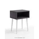 Тумба прикроватная Monofix 40x52x30 см 1 ящик ЛДСП цвет графит/белый