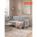 Диван прямой Monofix Фоксет велюр DV-FOX-162-V-52 162x82.5x72 см велюр цвет светло-серый