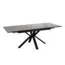 Обеденный стол прямоугольный Терминал Parma 140-200x75x140 см керамика цвет серый/черный